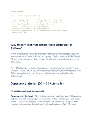 How to Implement Dependency Injection with POM in Playwright for ...