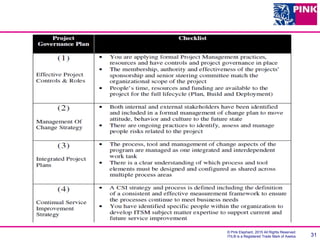 © Pink Elephant, 2015 All Rights Reserved.
ITIL® is a Registered Trade Mark of Axelos 31
 