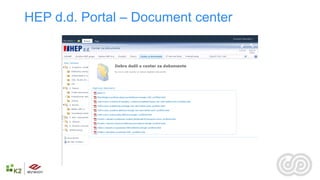 HEP d.d. Portal – Document center
 