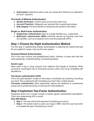 How to Implement Website Authentication By MyOtpApp | PDF