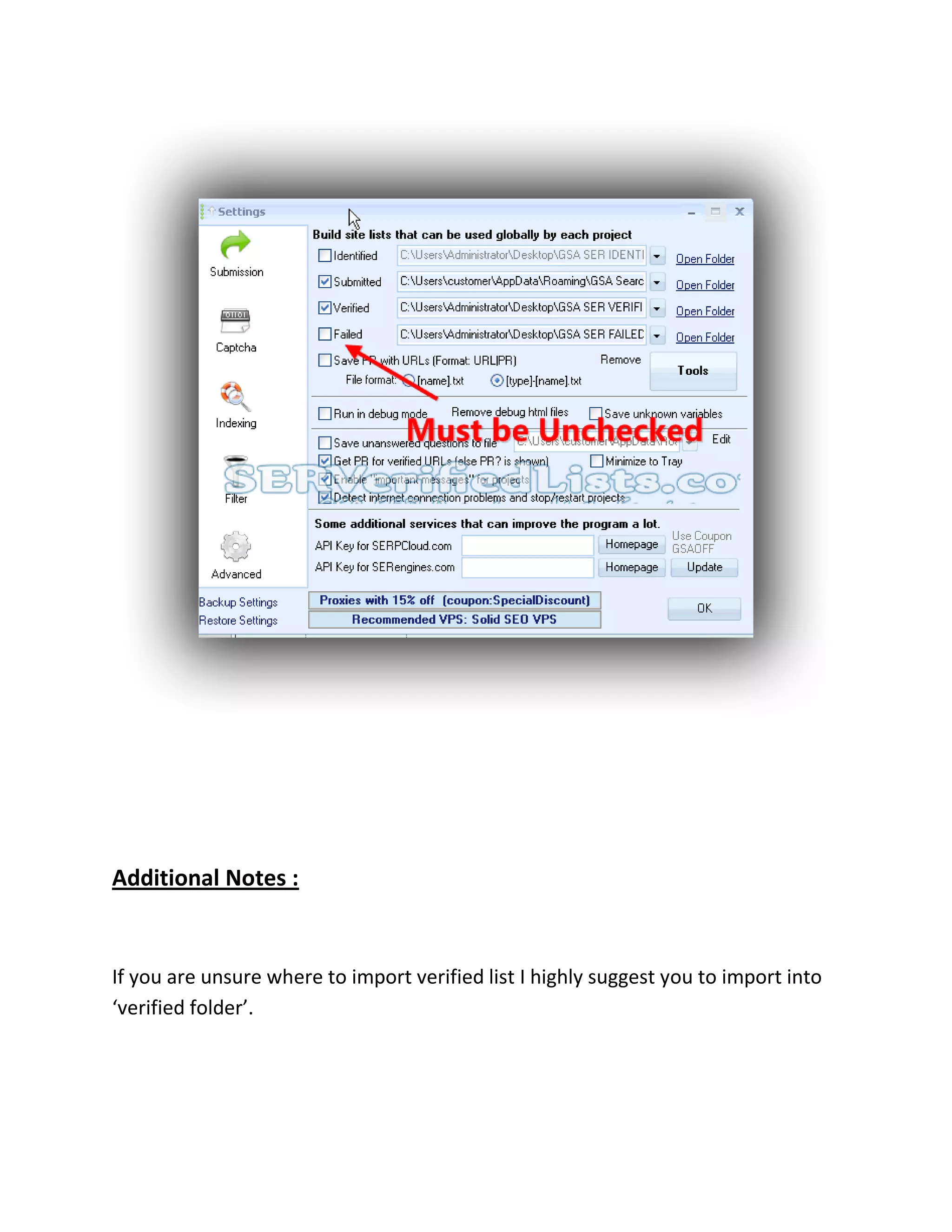 Additional Notes :
If you are unsure where to import verified list I highly suggest you to import into
‘verified folder’.
 