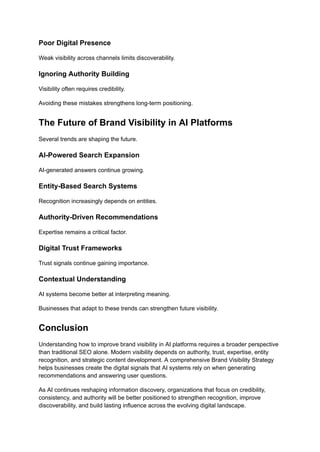 How to Improve Brand Visibility in AI Platforms: Strategies for the AI ...