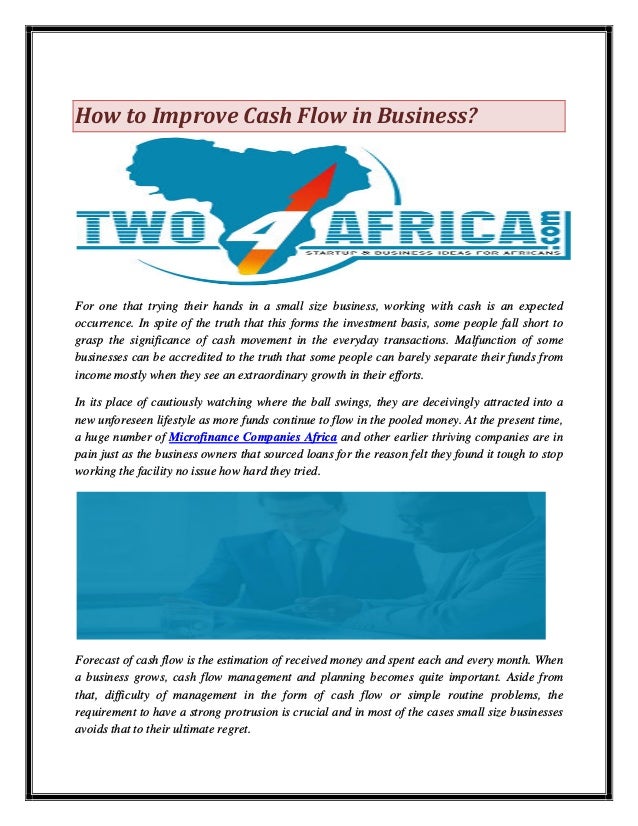 how to improve cash flow in business cash flow forms