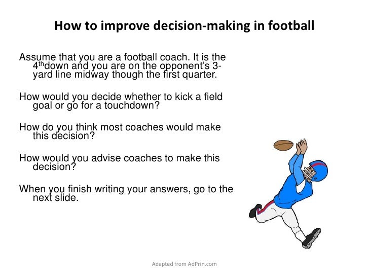 How to improve decision making in football