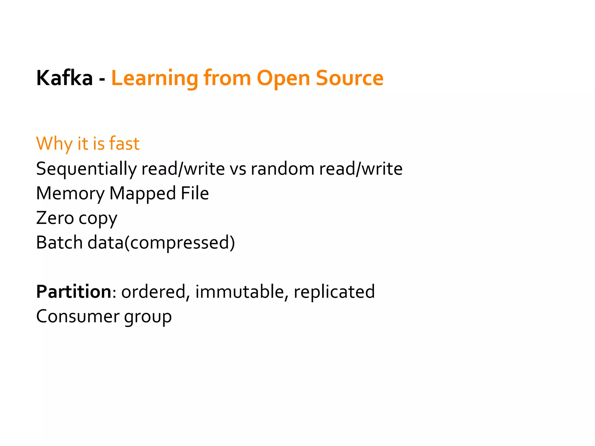 Cassandra - Learning from Open Source
Serialize cache data (row-cache, key cache) to avoid cold restart
Session Coordinator
Gossip protocol
Seed nodes
Consistent Hashing
Eventual Consistency
- W+R > N
Local Index (vs Global Index)
 