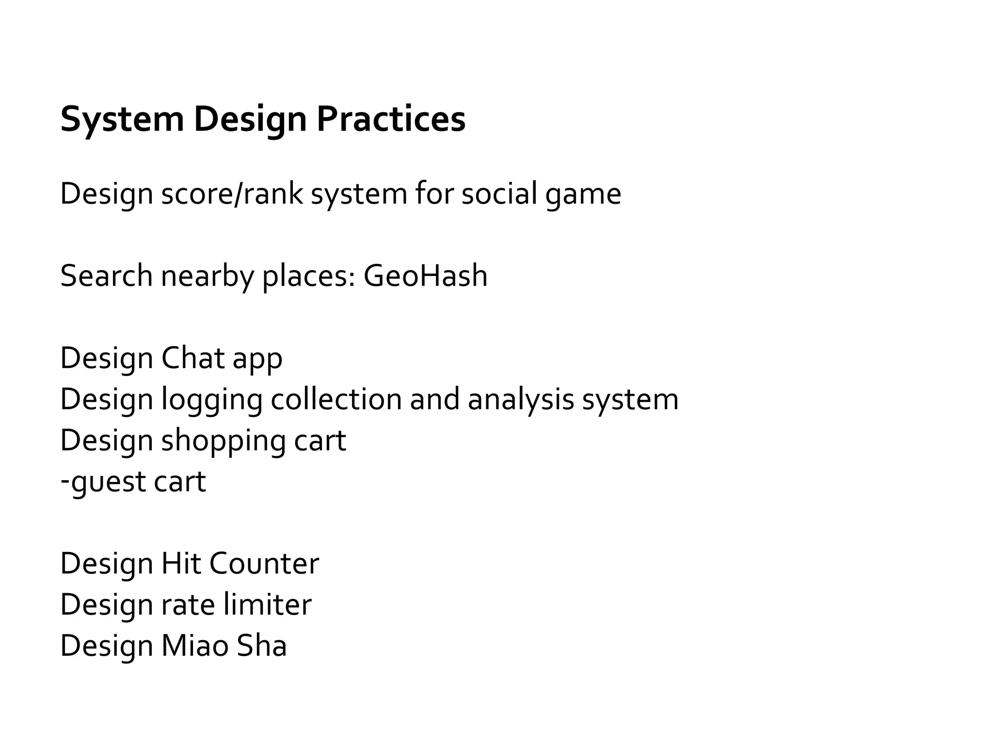 DB - Learning from Open Source
Sharding
Replication
Master/Slave, Multi-master
 
