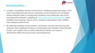 How to Improve Employee Productivity with an Online Attendance Solution ...