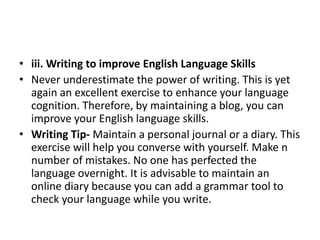 How to improve english language skills?