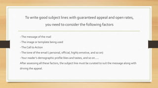 How to improve the open rates of your emails?