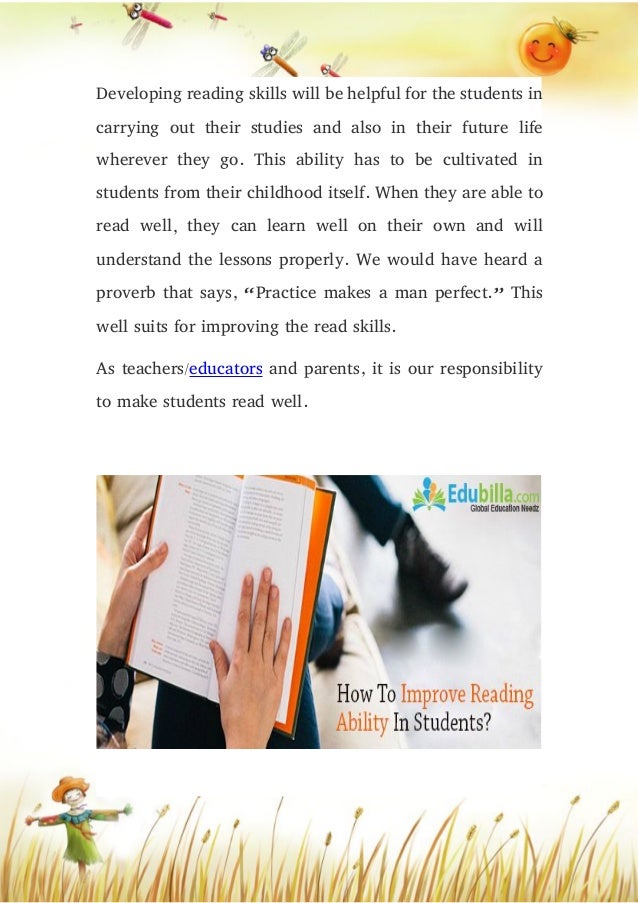 How to improve reading ability in students