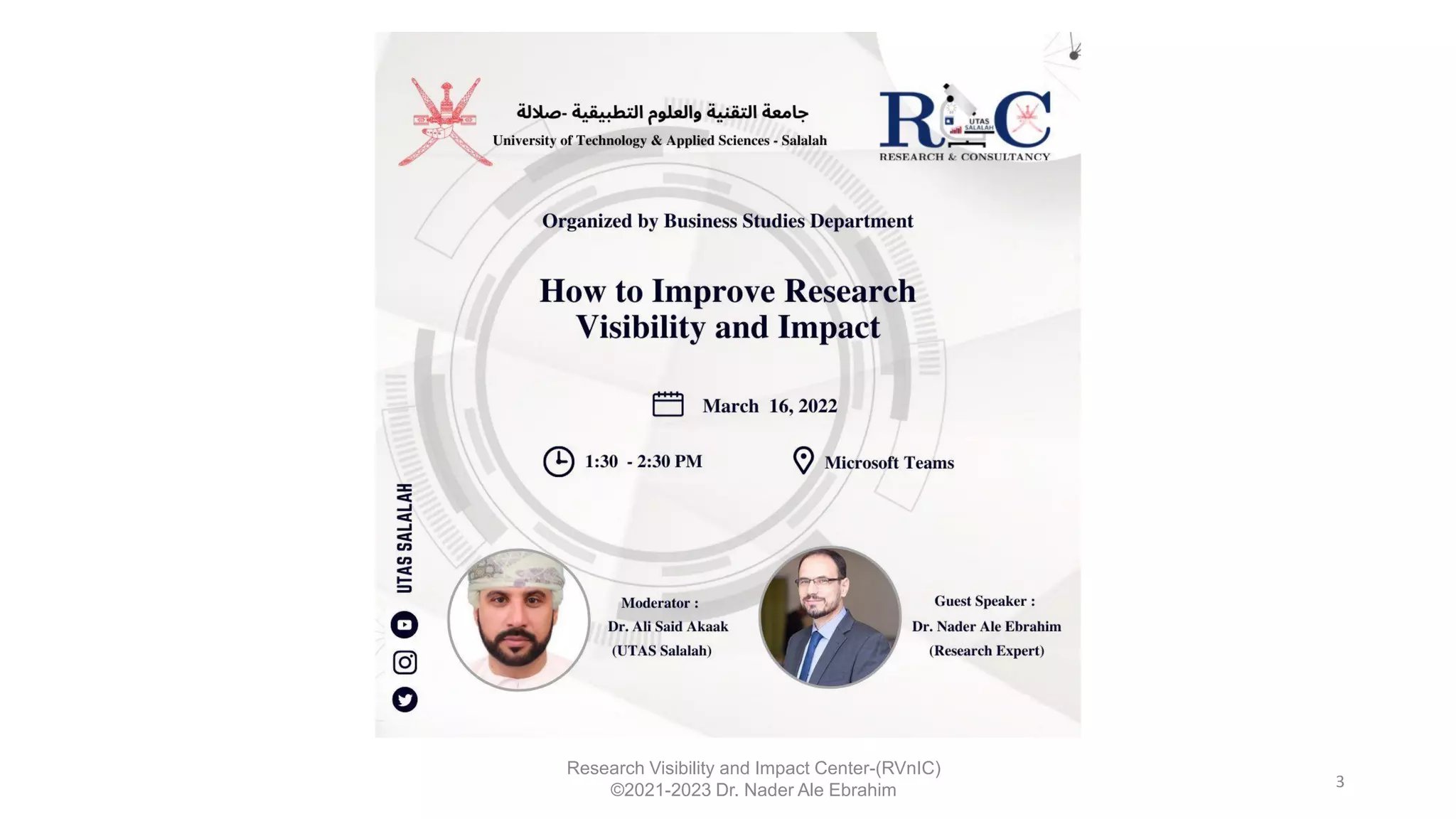 3
Research Visibility and Impact Center-(RVnIC)
©2021-2023 Dr. Nader Ale Ebrahim
 