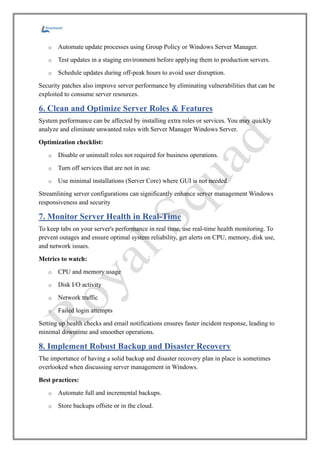How to Improve Server Management Windows Performance Expert Admin Tips ...
