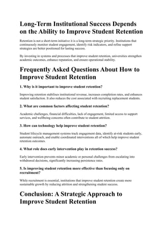 How to Improve Student Retention Through Proactive Student Success ...