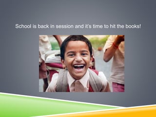 School is back in session and it’s time to hit the books!
 