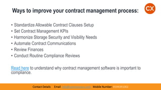 How to improve the contract management process | PPTX