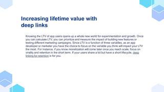How To Improve the Lifetime Value of an App User With Deep Linking | PDF