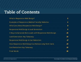 Table of Contents 
What is Responsive Web Design?............................................................................