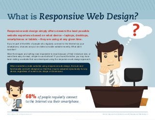 What is Responsive Web Design? 
Responsive web design simply offers viewers the best possible 
website experience based on...