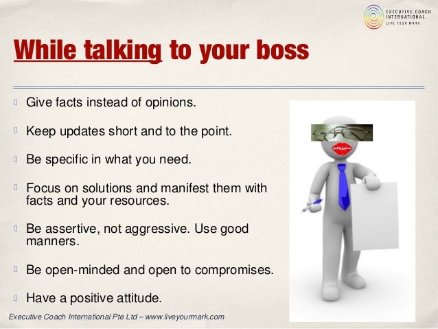 How To Speak To Your Boss About A Problem