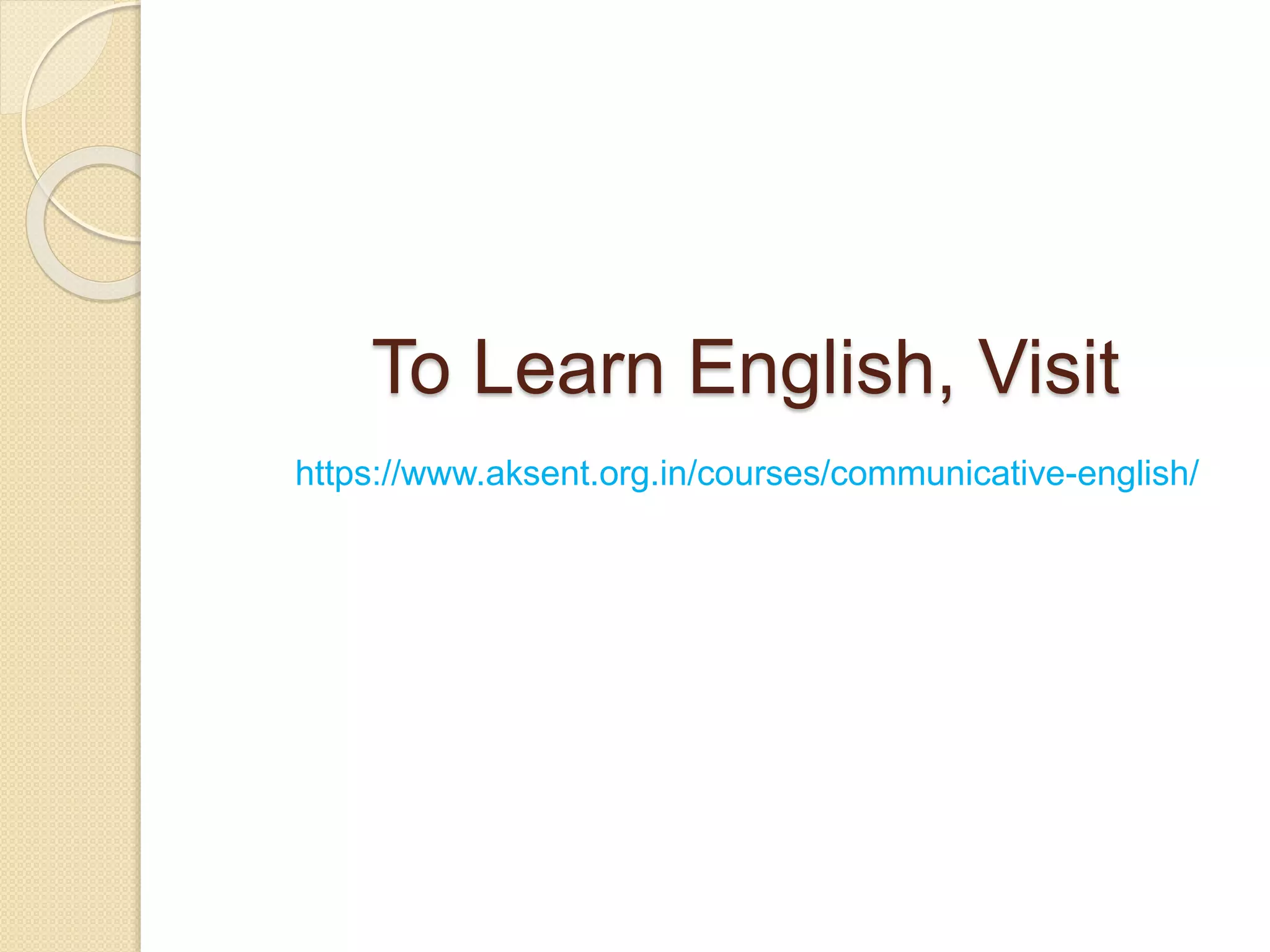 How To Improve Your English Fluency Ppt