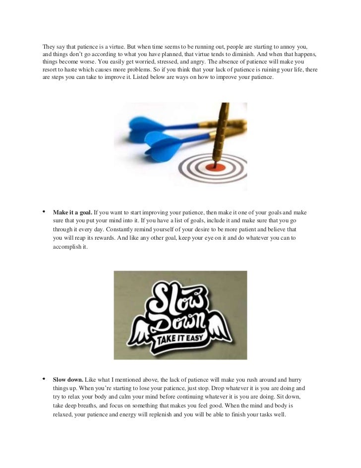 How to improve your patience