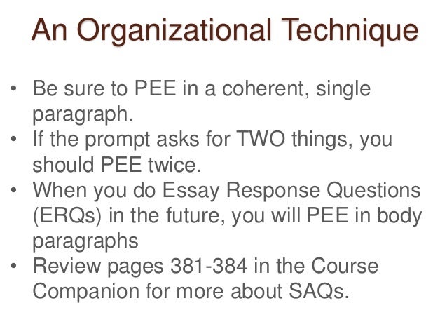 Pee - an essay-writing technique