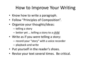How To Improve Your Writing