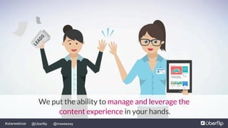 @Uberflip#uberwebinar @msweezey
We put the ability to manage and leverage the
content experience in your hands.
 