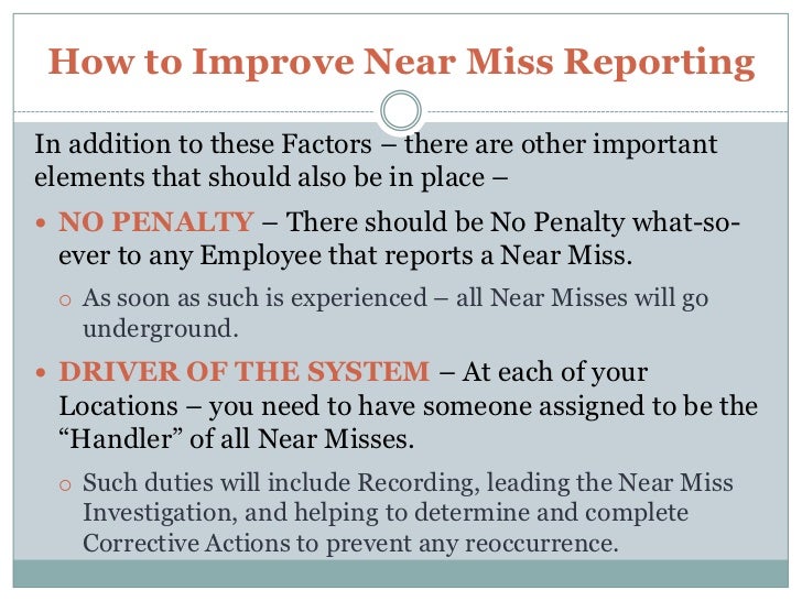 near miss report sle near miss report images near miss report sle near miss report images