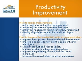 How to increase productivity
