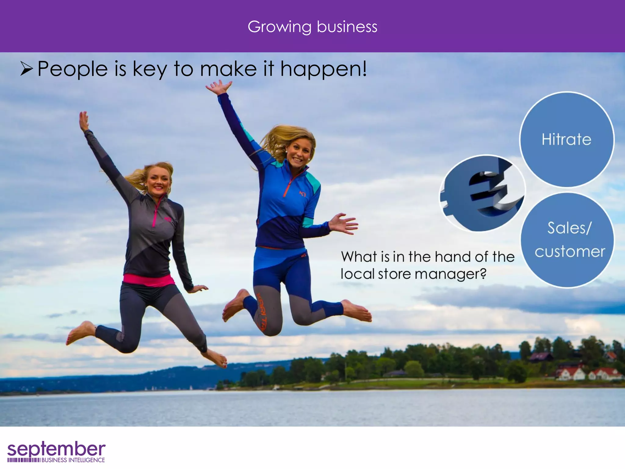 Growing business 
People is key to make it happen! 
 