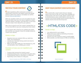 15How to increase your SEO Traffic in 30 days Ryte & HubSpot
Content republishing offers webmasters and SEOs an
opportunit...