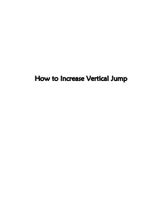 How to Increase Vertical Jump

 
