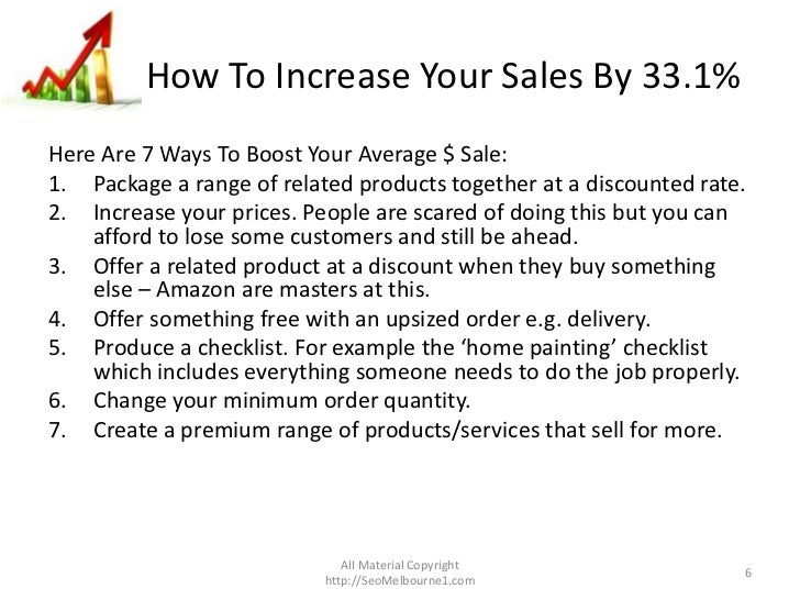 How To Increase Your Sales By 33.1 Percent