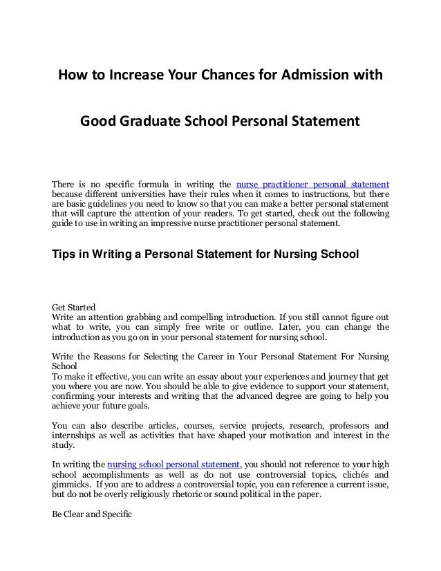 nurse practitioner personal statement examples