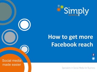 Social media
made easier
How to get more
Facebook reach
 