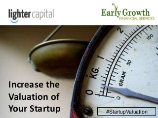 LIGHTER CAPITAL WEBINAR © COPYRIGHT 2015 p1
Increase the
Valuation of
Your Startup #StartupValuation
 