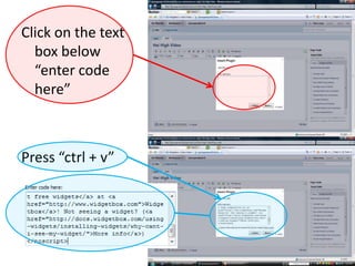 Click on the text box below “enter code here”Press “ctrl + v”