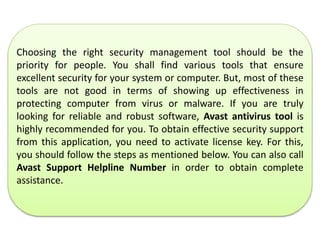 How to insert license key for avast antivirus | PPTX