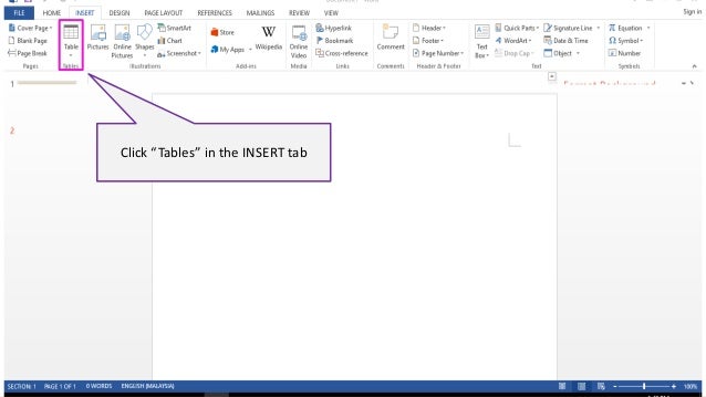 How to Insert Table into Microsoft Word