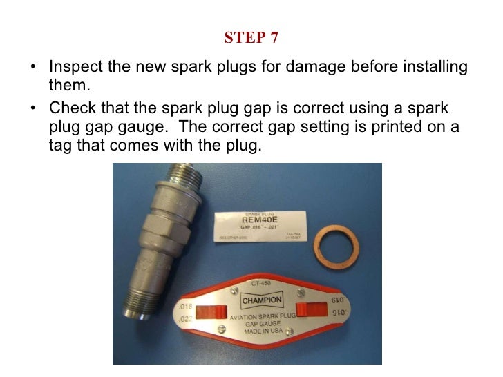 How to install aircraft spark plugs