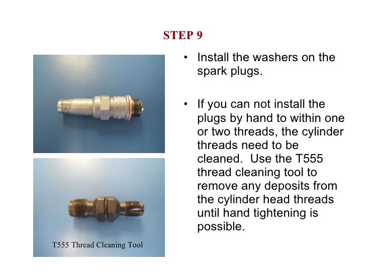 How to install aircraft spark plugs