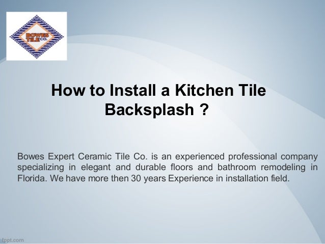 How To Install A Kitchen Tile Backsplash Hgtv