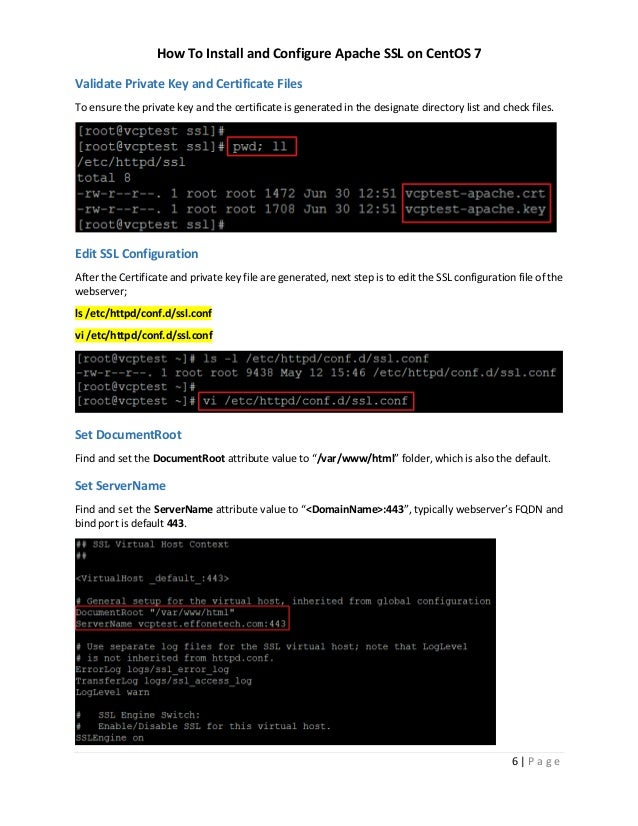 7 key centos private generate SSL 7 Install Configure How Apache To and on CentOS
