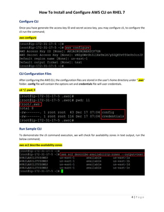 How to Install and Configure AWS CLI on RHEL 7 | PDF