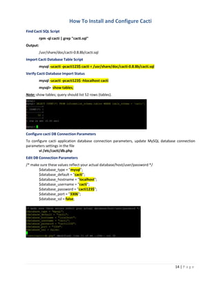 How to Install and Configure Cacti on Linux | PDF