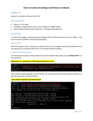 How To Install and Configure Salt Master on Ubuntu | PDF