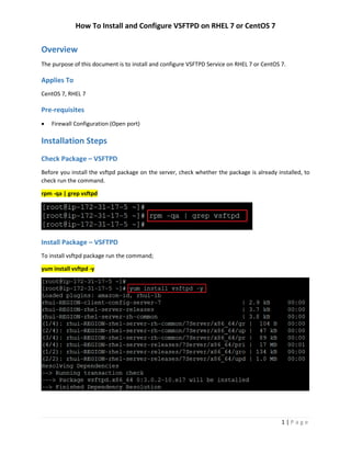 How To Install and Configure VSFTPD on RHEL 7 or CentOS 7 | PDF