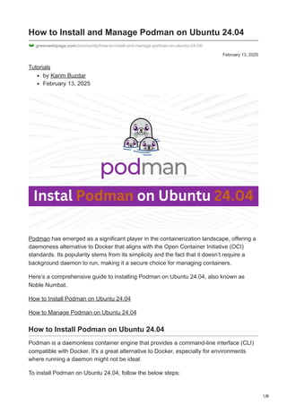 How to Install and Manage Podman on Ubuntu 2404.pdf
