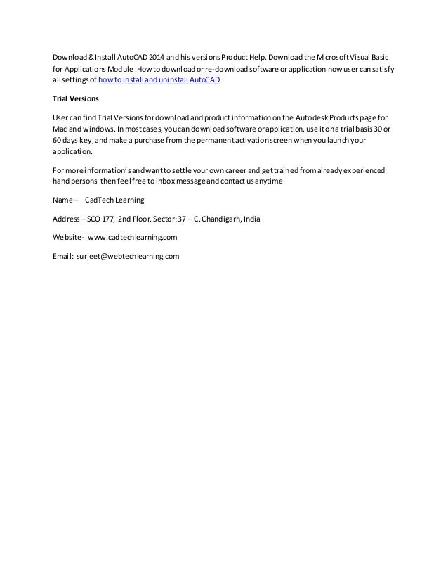 Autocad download free trial